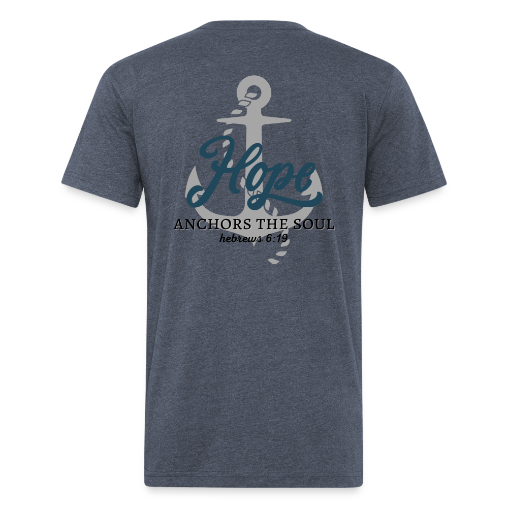 Hope Anchors the soul - heather navy